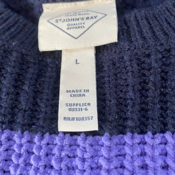 St. John's Bay Striped Pull-Over Sweater - Picture 3 of 4